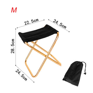 Folding Small Stool Fishing Chair Picnic Camping Chair Foldable Aluminium Cloth Outdoor Portable Easy  Carry Outdoor Furniture