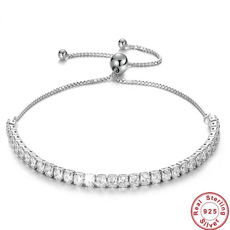 Tennis Bracelet Colorful Zircon 925 Sterling Silver Luxury Fashion Bra –  KesleyBoutique