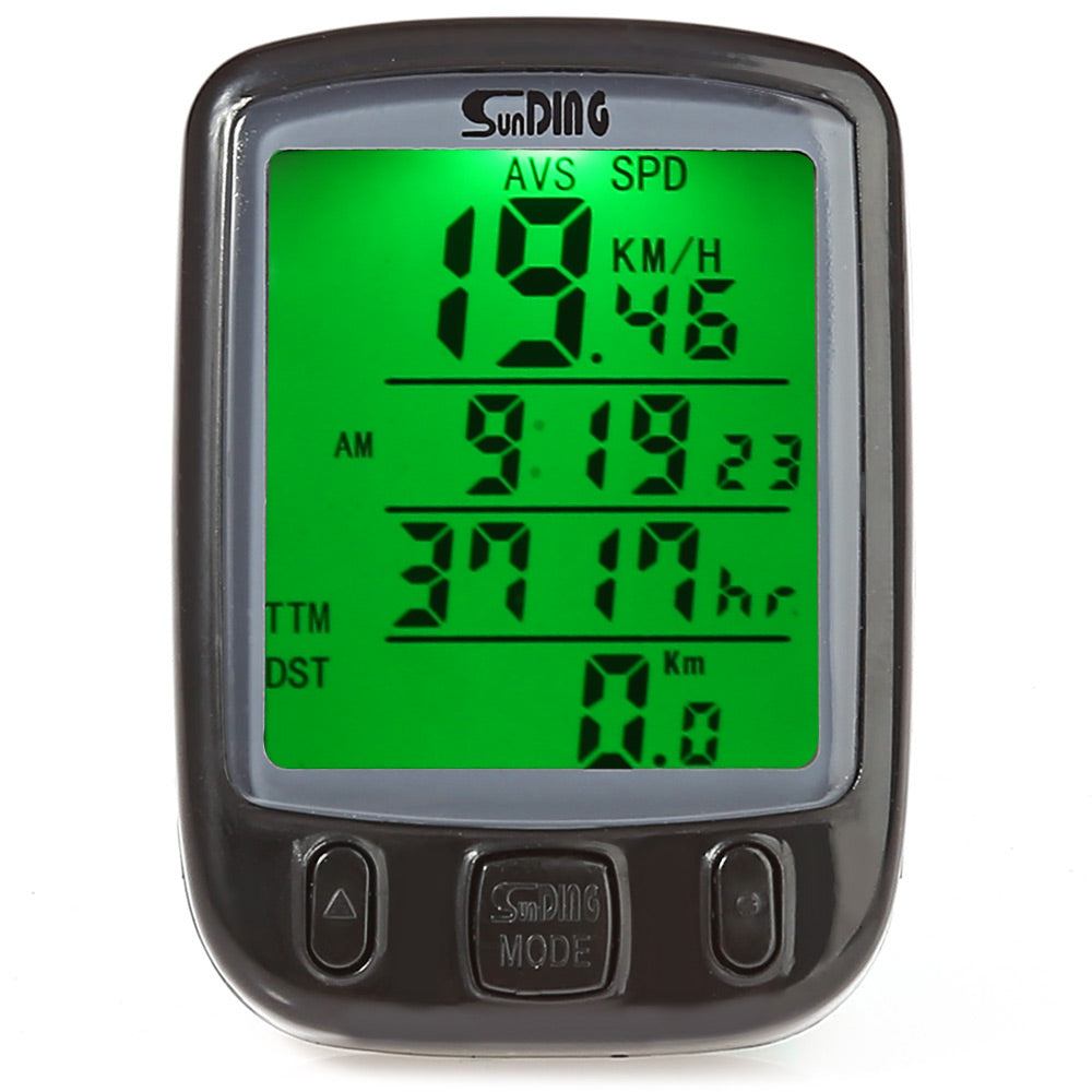 Doracy - Doracy  SunDing SD-563B Bicycle Computer Water Resistant Cycling Odometer Speedometer with Green LCD Backlight Bike Computer SD - 563B - Bracelets, Caps Hats  SunDing SD-563B Bicycle Computer Water Resistant Cycling Odometer Speedometer with Green LCD Backlight Bike Computer SD - 563B - Caps Hats  Swimming Running Cycling  Fashion