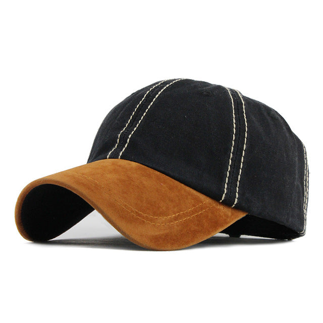Casual Cotton Plain Washed Baseball Men and Women Strapback Dad