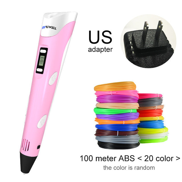 Doracy - Doracy  3D Printing Pen Of 1.75mm ABS/PLA DIY And LED/LCD Screen- 3D Painting Pen+ Filament For Kids  and Adults Design Drawing And Artist - Bracelets, Caps Hats  3D Printing Pen Of 1.75mm ABS/PLA DIY And LED/LCD Screen- 3D Painting Pen+ Filament For Kids  and Adults Design Drawing And Artist - Caps Hats Gadgets Swimming Running Cycling  Fashion