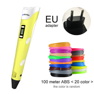 Doracy - Doracy  3D Printing Pen Of 1.75mm ABS/PLA DIY And LED/LCD Screen- 3D Painting Pen+ Filament For Kids  and Adults Design Drawing And Artist - Bracelets, Caps Hats  3D Printing Pen Of 1.75mm ABS/PLA DIY And LED/LCD Screen- 3D Painting Pen+ Filament For Kids  and Adults Design Drawing And Artist - Caps Hats Gadgets Swimming Running Cycling  Fashion